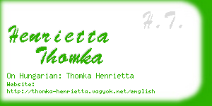 henrietta thomka business card